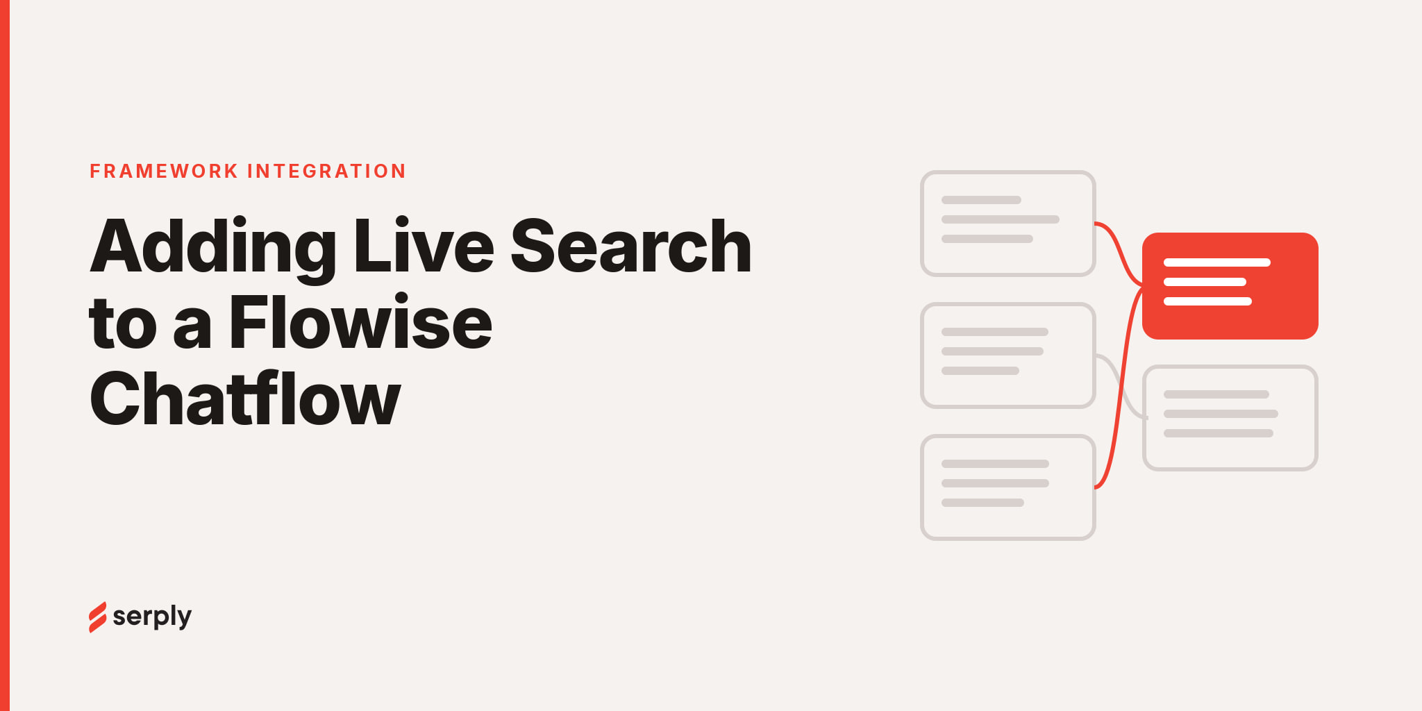 A Flowise chatflow with a custom search tool node connected to an agent