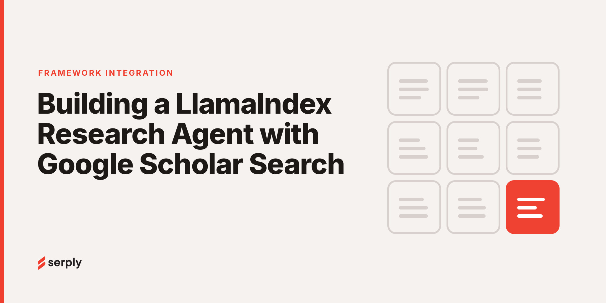 Diagram of a LlamaIndex agent routing a query to a live Google Scholar search tool