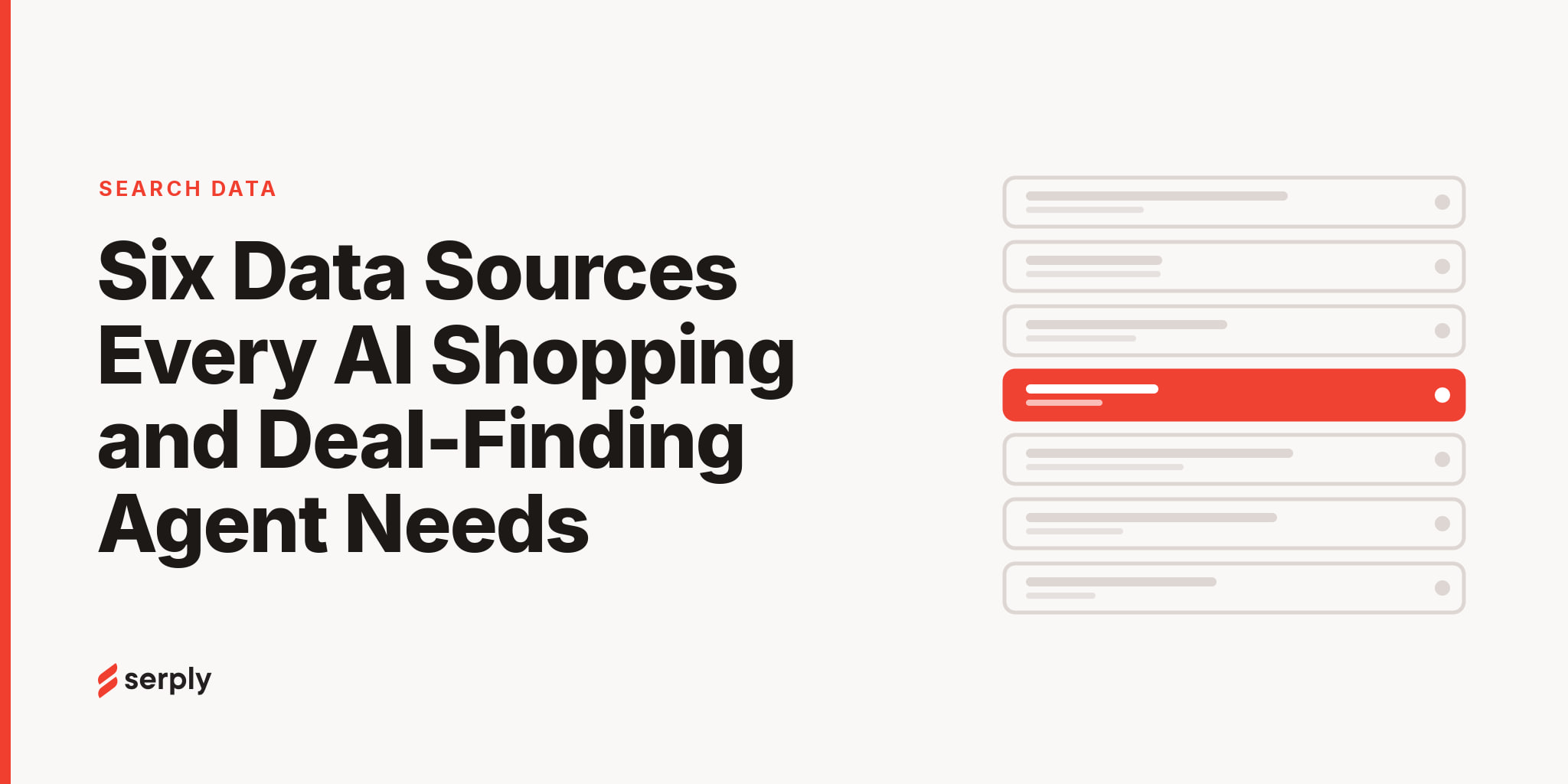Six data streams feeding into a single AI shopping agent