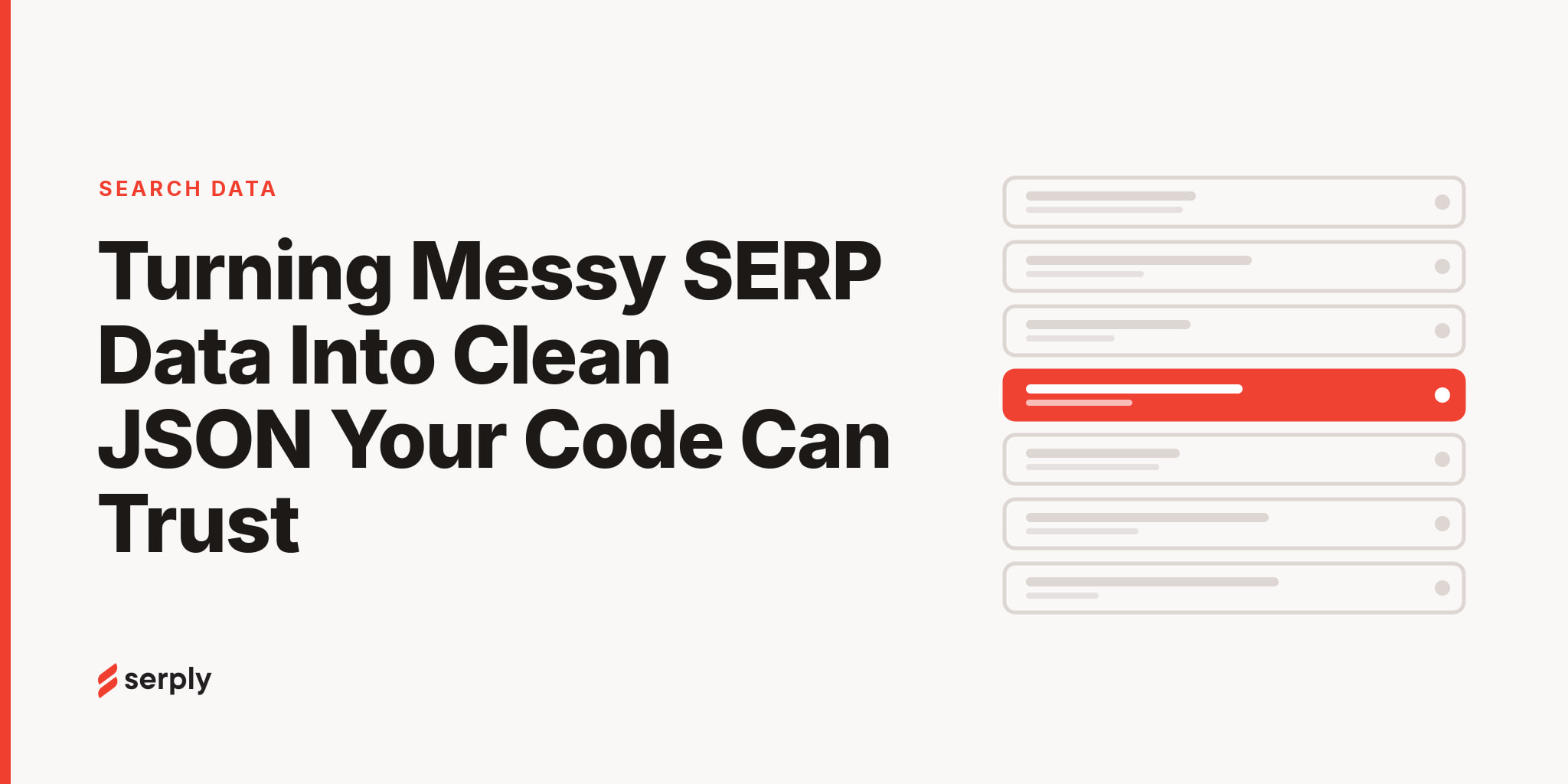 Search results being transformed into validated structured records